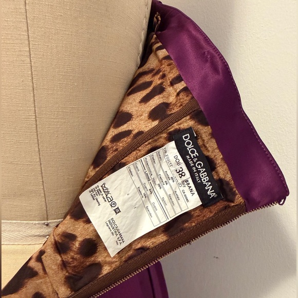 Dolce & Gabbana Strapless Dress in Deep Purple - Picture 5 of 7